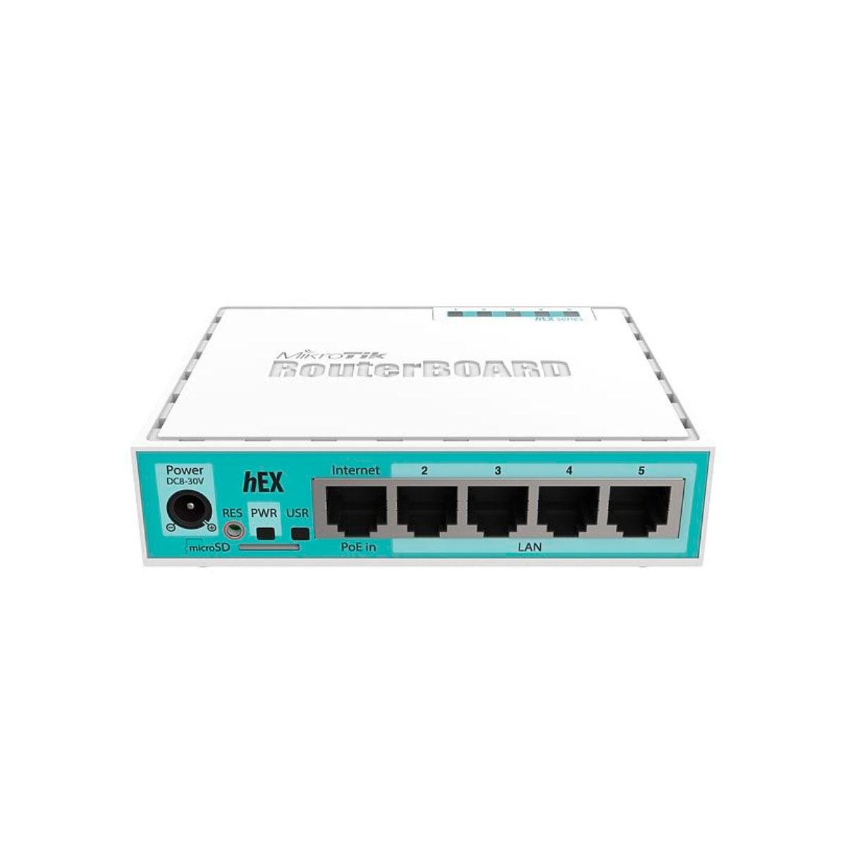 Roteador Mikrotik Hex, Poe, 5 Portas Gigabit, 1 Porta Usb - Rb750gr3
