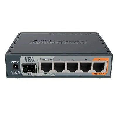 Roteador Mikrotik Hex S - 5 Portas Gigabit - 1 Porta Sfp - Routeros - Rb760igs