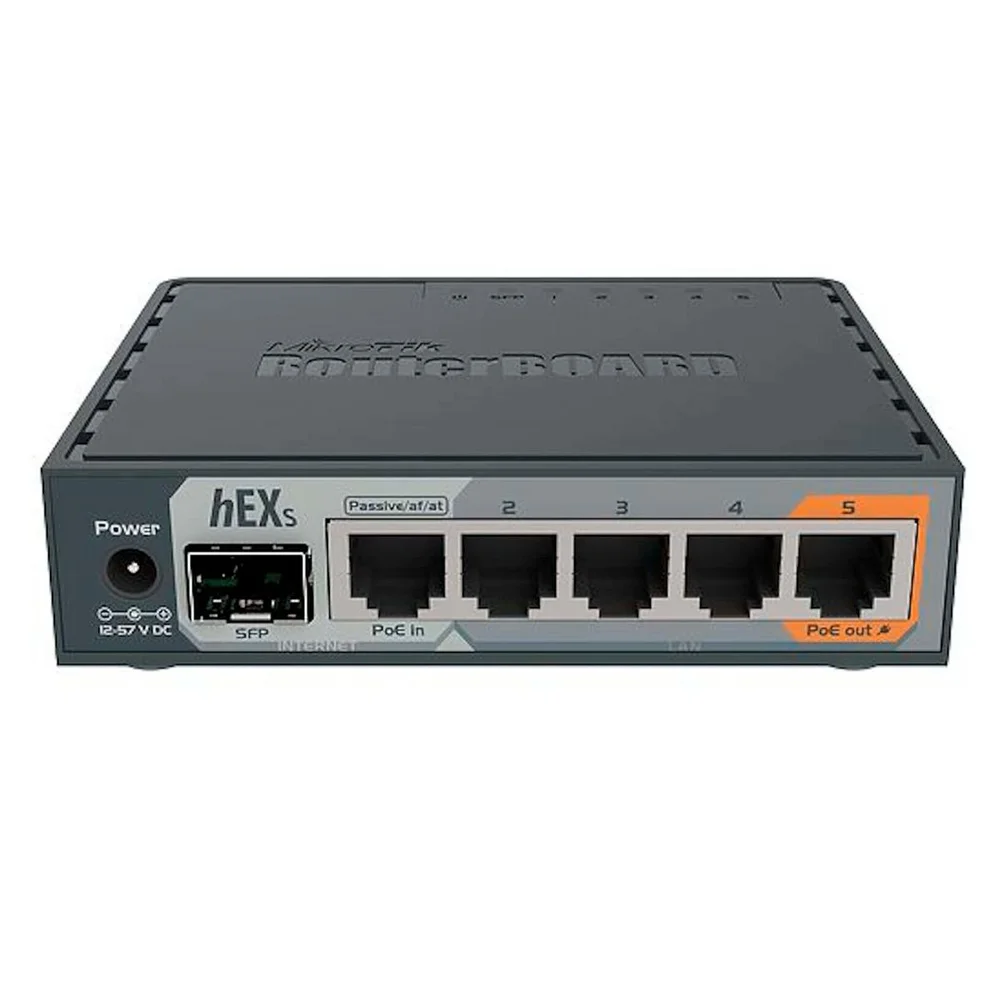 Imagem 1 de 4 do produto Roteador Mikrotik Hex S - 5 Portas Gigabit - 1 Porta Sfp - Routeros - Rb760igs