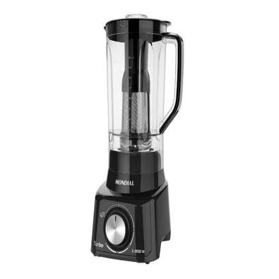 O Liquidificador Turbo L-900 FB da Mondial possui 900W de potência para triturar até os alimentos mais duros e consistentes. E pode soltar a criativid