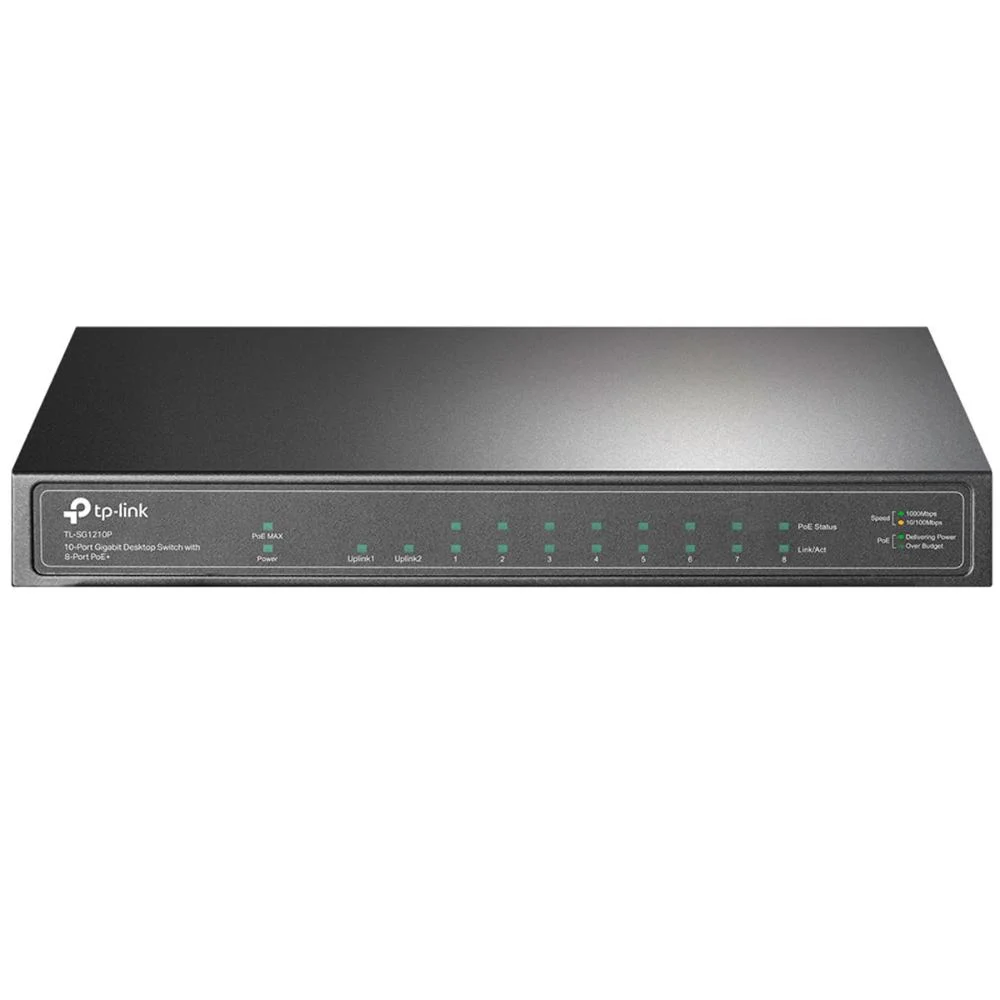 Switch TPLink TLSG1210P 8 Portas KaBuM