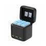 Carregador Telesin Box Design Triplo para GoPro Hero 11 / 10 / 9 Black