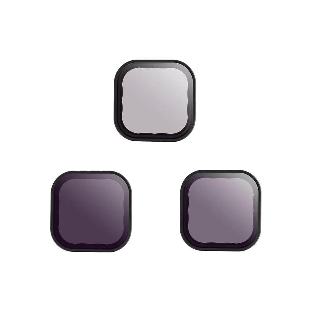 Kit de Filtros ND8/ND16/ND32, para GoPro Hero 9 e Hero 10 Black - Telesin