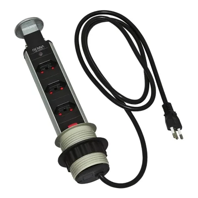 Torre De Tomada Pix Multiplug 3.650.1615,  3500w, Bivolt, Preto