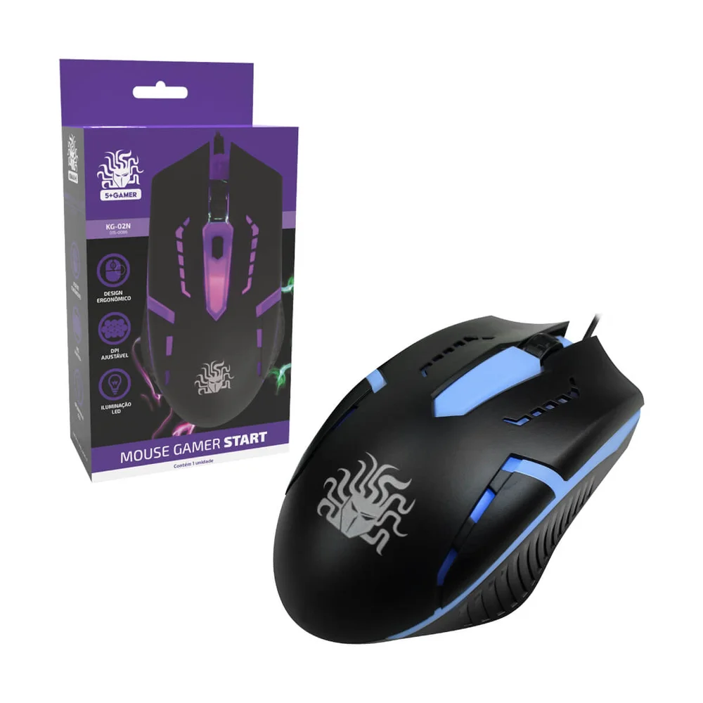 Imagem 4 de 5 do produto Mouse USB Gamer Start, 1200 DPI - 015-0086