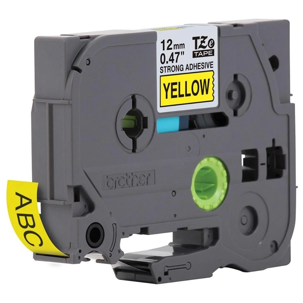 Imagem 3 de 4 do produto Fita Brother TZS-631 Industrial Preto sobre Amarelo de 12mm