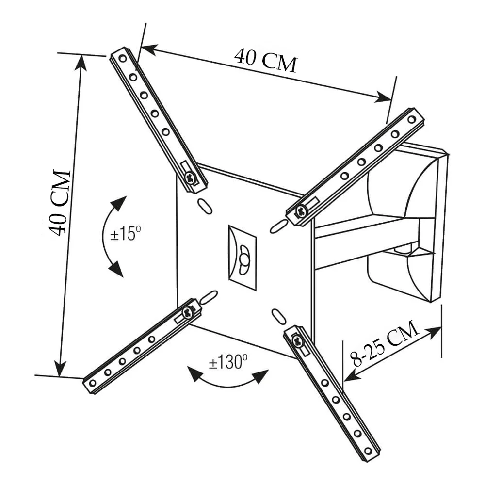 Imagem 2 de 5 do produto Suporte Para Tv 10-56" Articulado Bra3.0 Brasforma