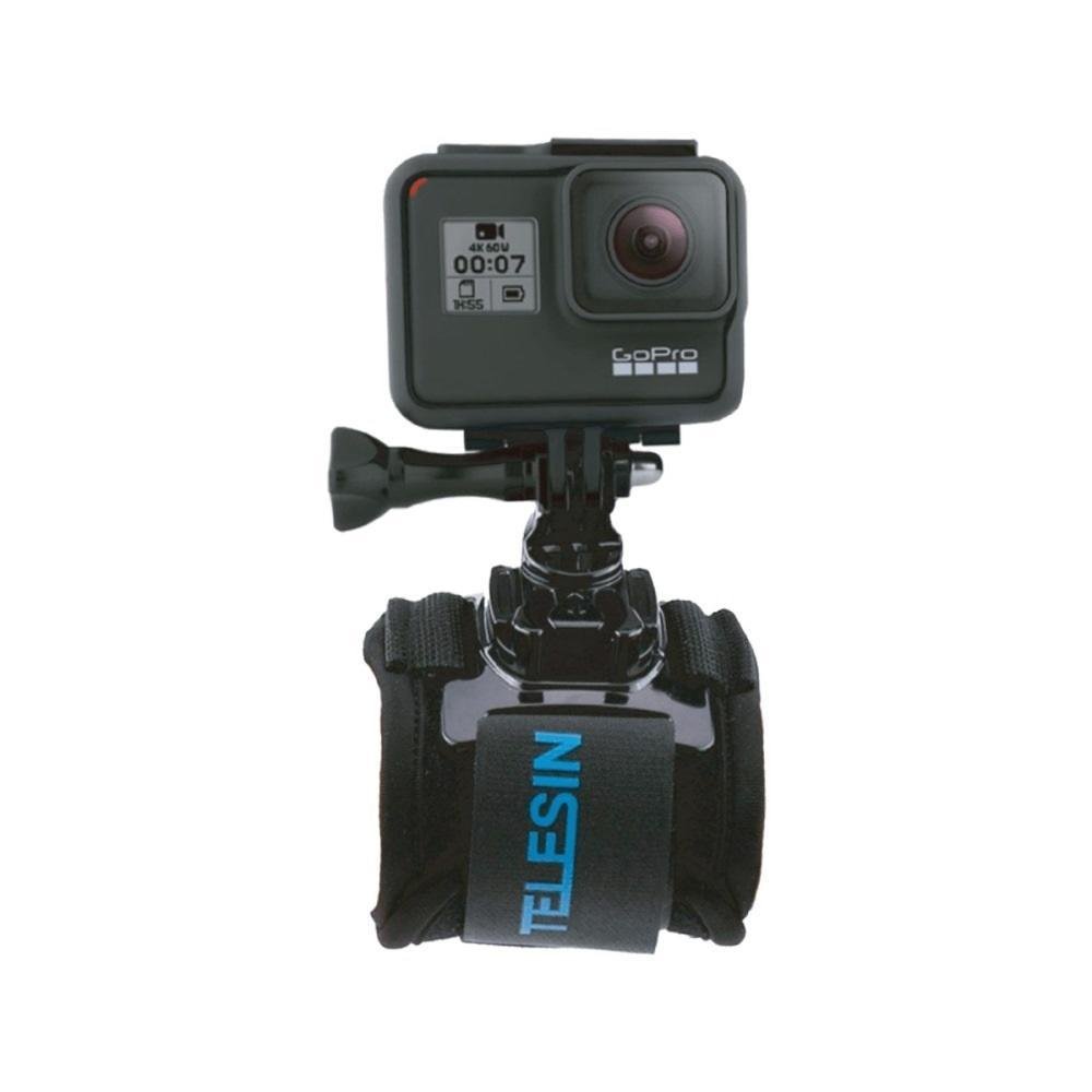 Imagem 3 de 5 do produto Suporte Para Gopro E Câmeras Similares, Telesin De Pulso, Preto - GP-WFS-220