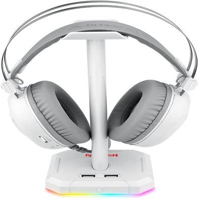 Suporte Para Headset Redragon Scepter Pro, RGB Lunar White, Com 4 Portas  USB, Base Emborrachada - HA300-W | KaBuM!