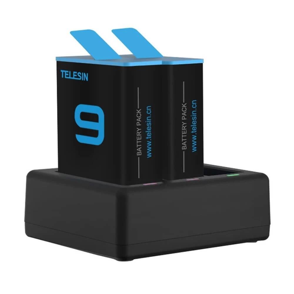 Carregador Triplo para GoPro Hero 9 e Hero 10 Black - Telesin Carregador Triplo para GoPro Hero 9 e Hero 10 Black - Telesin