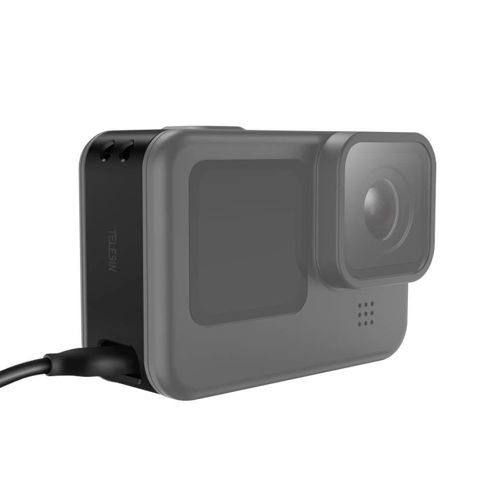 Imagem 3 de 5 do produto Porta Lateral para GoPro Hero 11 / 10 / 9 Black com Abertura Carregamento - Telesin