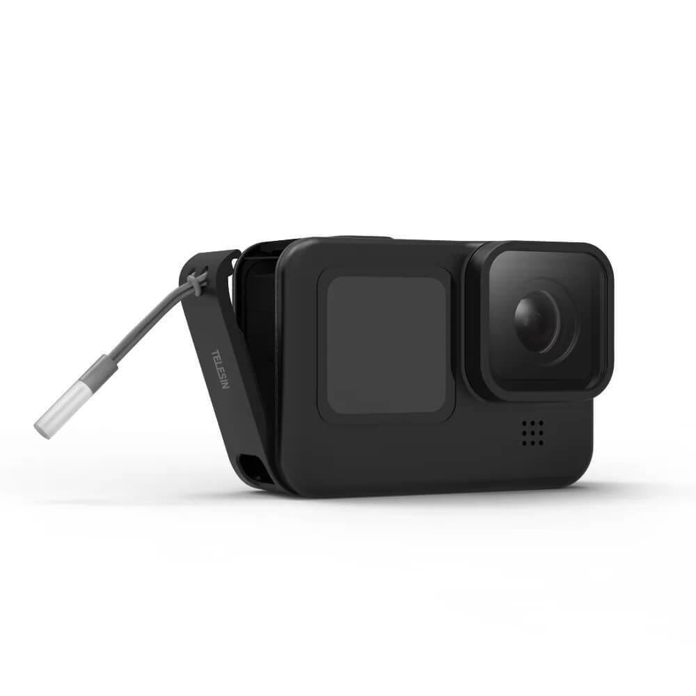 Imagem 5 de 5 do produto Porta Lateral para GoPro Hero 11 / 10 / 9 Black com Abertura Carregamento - Telesin