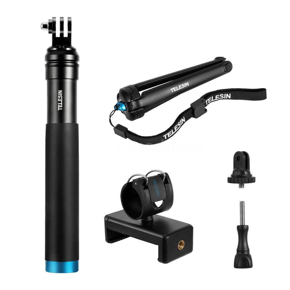 Bastão E Tripé Para Gopro / Câmeras Compactas / Celular - Telesin