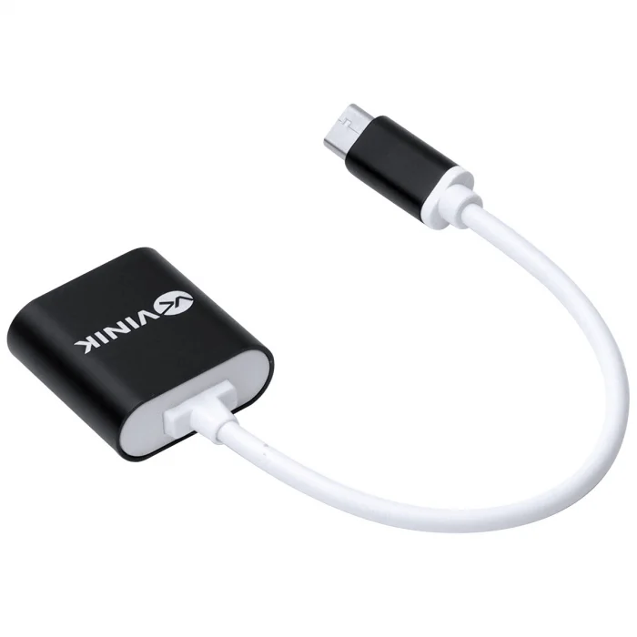 Imagem 4 de 5 do produto Adaptador P2 Duas Vias Para USB-C Vinik, Fone + Microfone - ADFMUSBTC