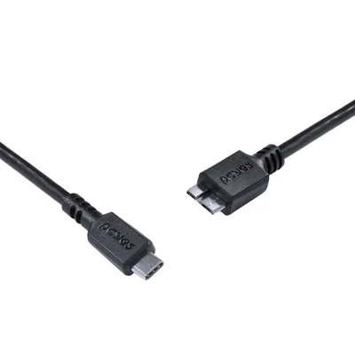 Cabo USB Tipo C Para Micro USB B 3.0, PCYES, Transferência de Dados, 1M - P3ucmbp-1
