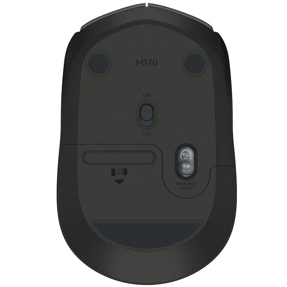 Imagem 2 de 3 do produto Mouse sem fio Logitech, Wireless, M170, Cinza e Preto