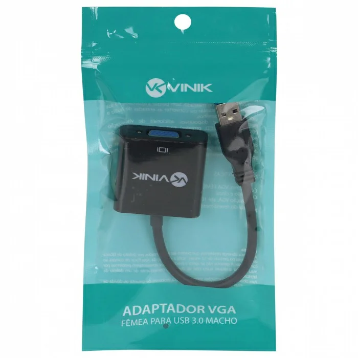 Imagem 4 de 4 do produto Adaptador Conversor Vinik Vgafusbm, VGA Fêmea P/ USB Macho - 35701