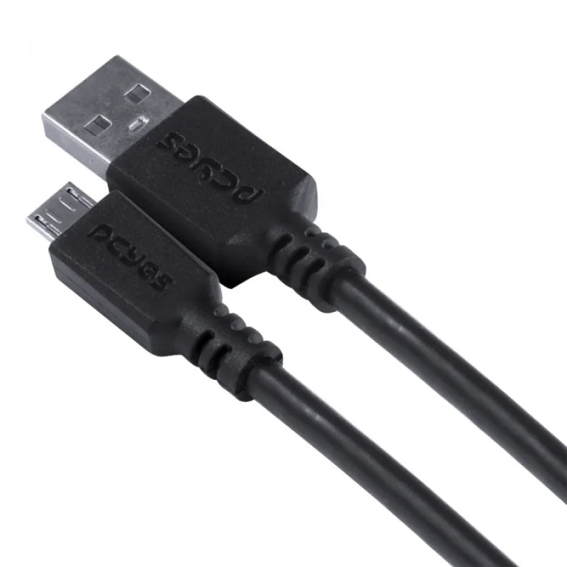 Imagem 2 de 5 do produto Cabo Micro USB x USB A 2.0 Pcyes, Para Celular, 1M, Preto - PMUAP-1