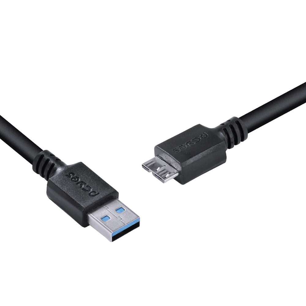 Imagem 3 de 5 do produto Cabo Para Hd Externo Usb A 3.0 Macho Para Micro Usb B 3.0 (10 Pinos) Ma0cho 28awg Puro Cobre 3 Metro