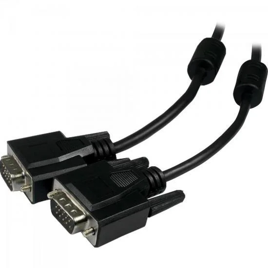 Imagem 3 de 5 do produto Cabo Vga Hdb15m X Hdb15m 15 Mt Preto Com Filtro Generico