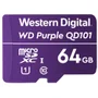 Cartão De Memória WD Purple Micro SD, 64GB, Classe 10