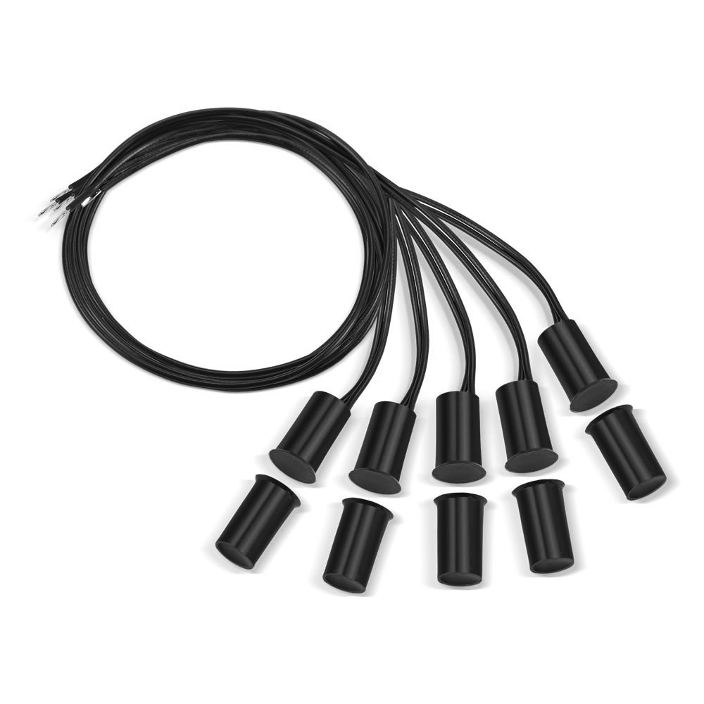 Sensor Xas De Embutir Preto 5 Peças