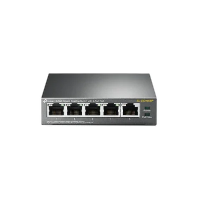 Switch Tp-Link 5 Portas Gigabit, 4 Portas Poe+ - TL-SG1005P