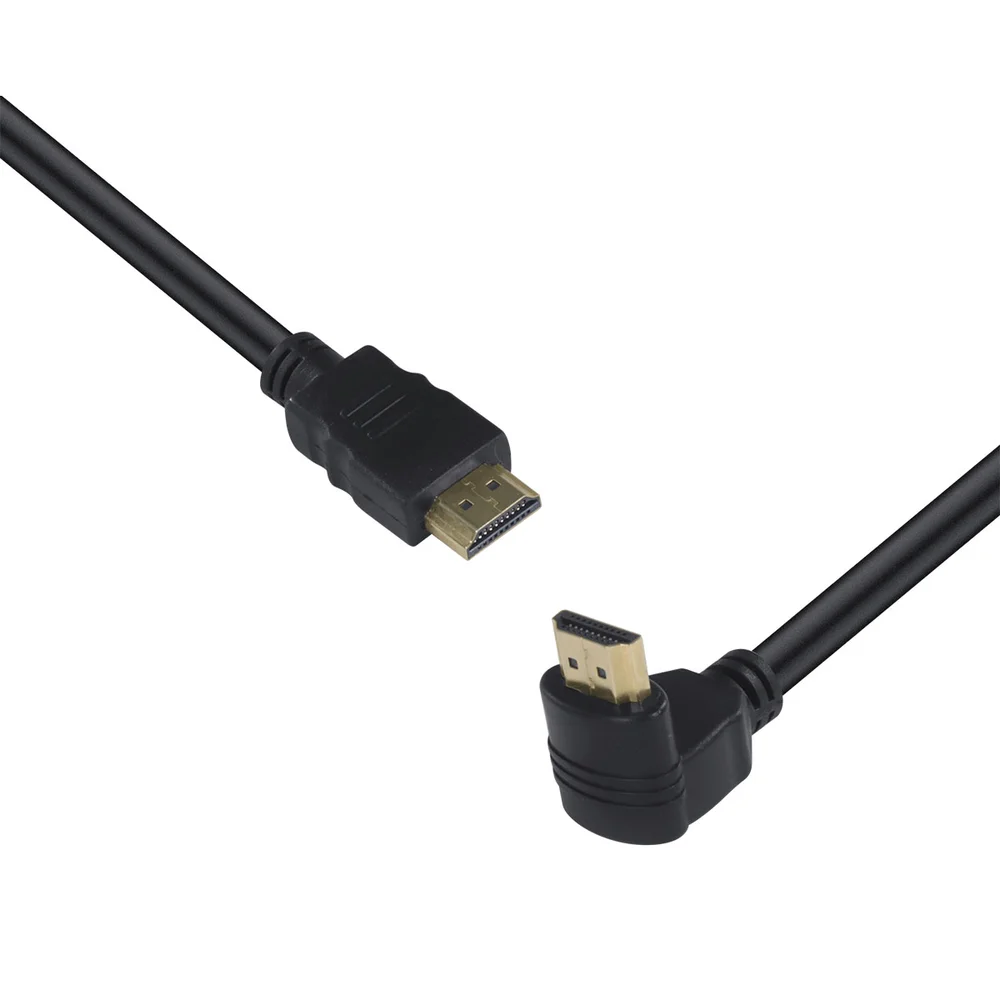 Imagem 3 de 4 do produto Cabo HDMI 2.0 4K ULTRA HD 3D Conexão ETHERNET, Com 01 Conector 90O 10 Metros - H2090-10