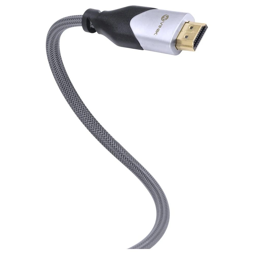 Imagem 3 de 4 do produto Cabo HDMI 2.0 Vinik, 4K Ultra HD, 3D, Conexão Ethernet, Blindado, Nylon, 2M - H20B-2