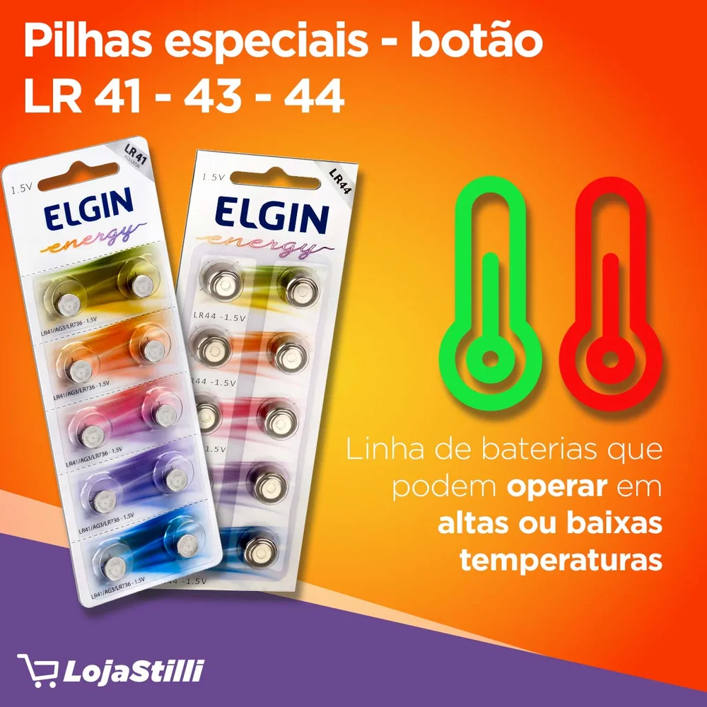 Imagem 2 de 5 do produto Bateria Alcalina Lr41, Ag3, Lr736, 1.5V - Cartela Com 10 Unidades