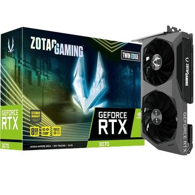 Placa De Vídeo Geforce RTX 3070 8GB, Twin Edge LHR, GDDR6, Zotac - ZT-A30700E-10PLHR
