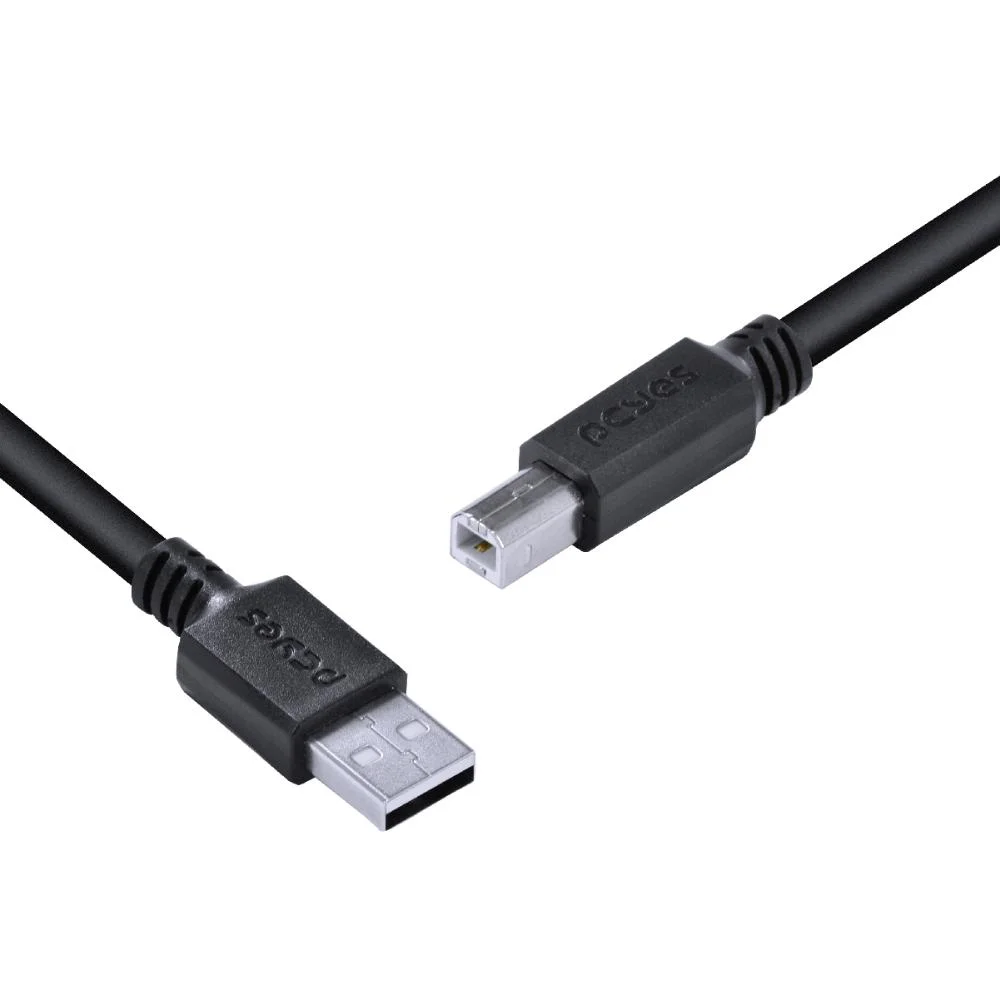 Imagem 2 de 5 do produto Cabo USB A 2.0, PCYES Para Impressora, 2M - Puabm2-2