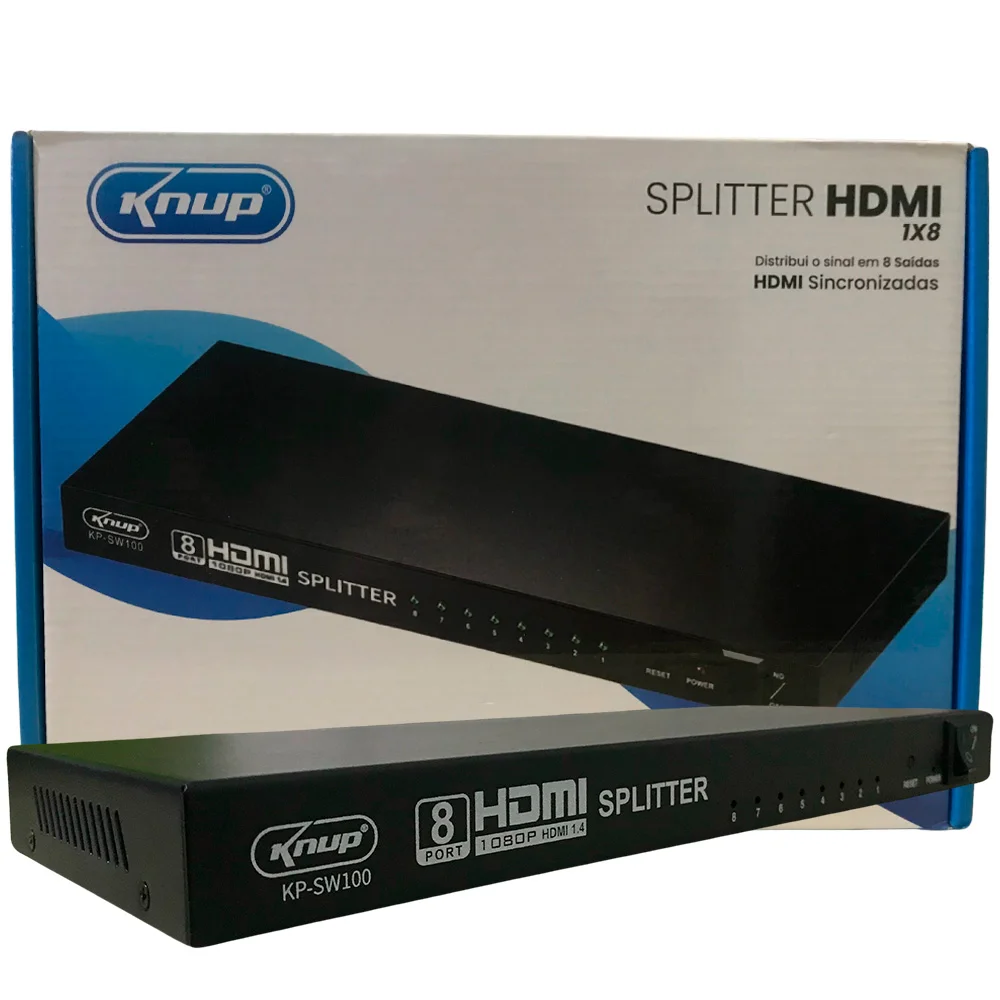 Switch Splitter HDMI 8 Portas KNUP KPSW100 KaBuM