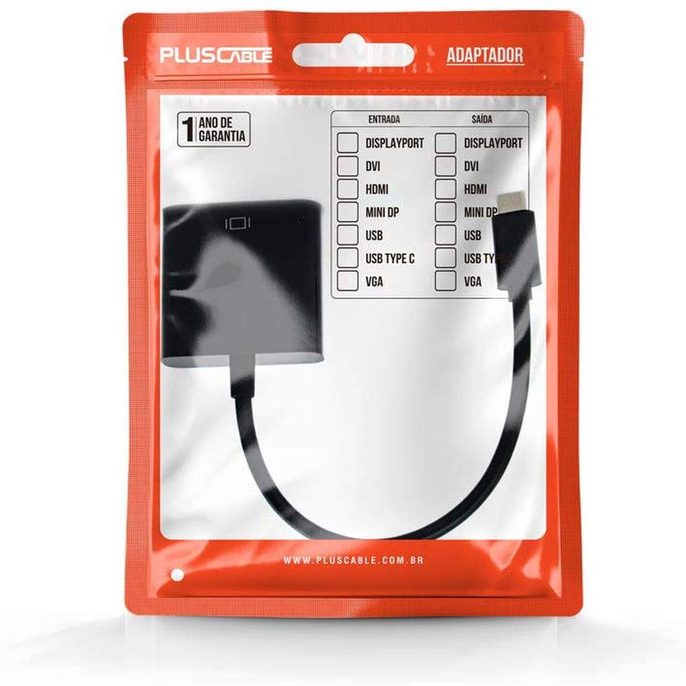 Adaptador USB-C M / HDMI F, PLUSCABLE ADP-USBCHDMI10BK - Imagem 2