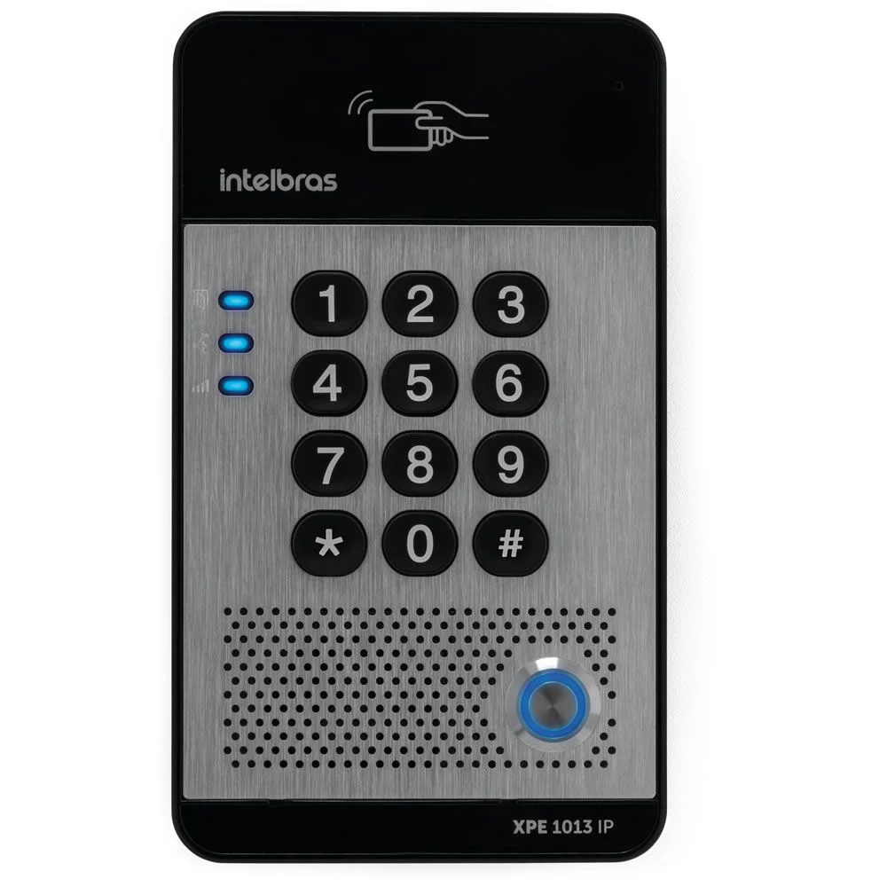 Imagem 1 de 5 do produto Porteiro Eletrônico Ip Senha Tag Cartão Rfid Xpe 1013 Ip Intelbras
