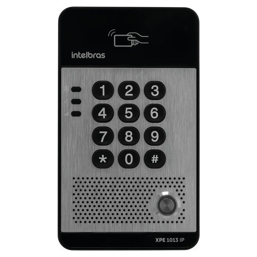 Imagem 3 de 5 do produto Porteiro Eletrônico Ip Senha Tag Cartão Rfid Xpe 1013 Ip Intelbras