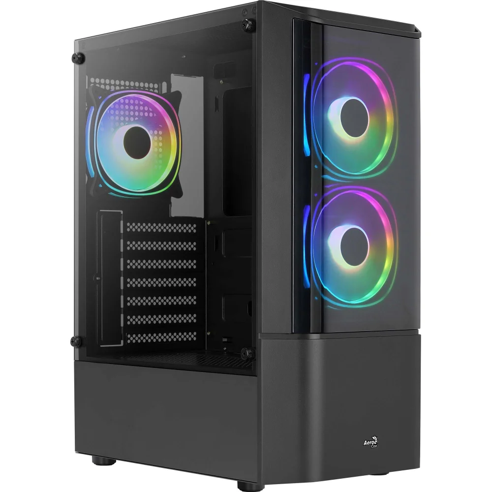 Gabinete Gamer Aerocool Quantum V2, Mid Tower, ATX, Lateral Vidro, Preto