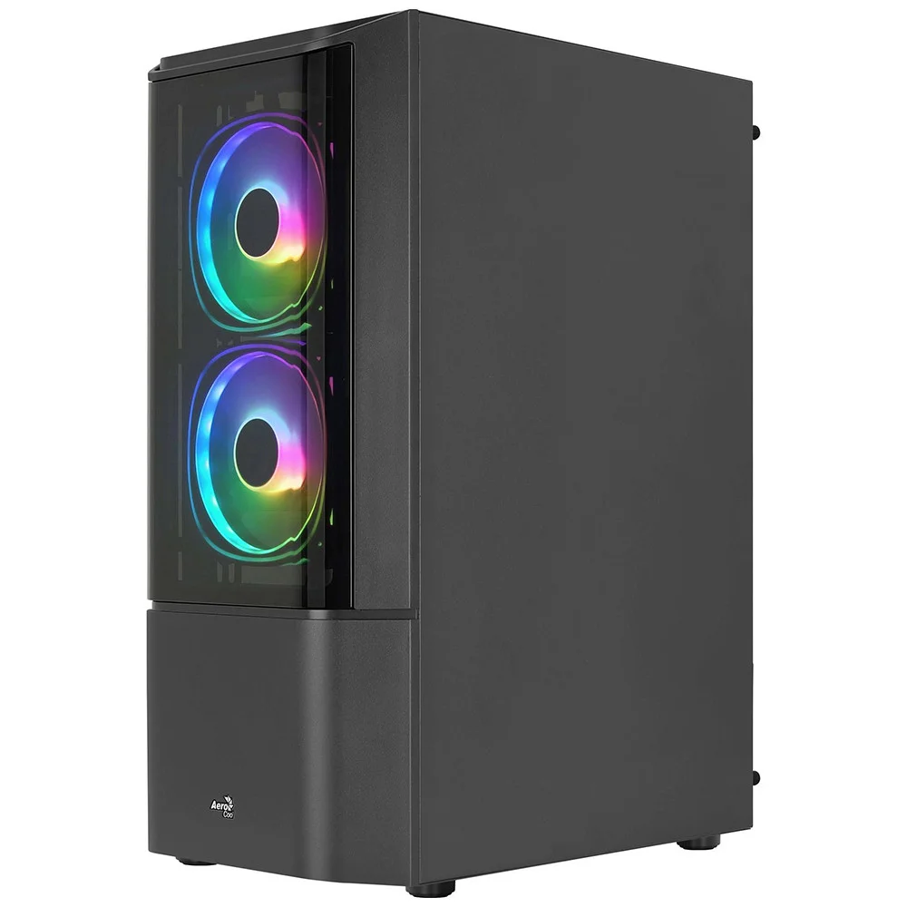 Imagem 3 de 5 do produto Gabinete Gamer Aerocool Quantum V2, Mid Tower, ATX, Lateral Vidro, Preto