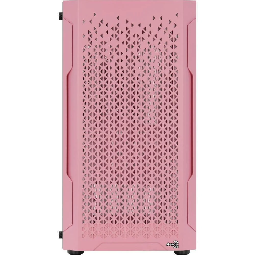 Imagem 2 de 5 do produto Gabinete Gamer Aerocool Trinity Mini V1, Mid Tower, ATX, Lateral Vidro, Rosa