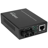 Conversor de mídia Gigabit Ethernet monomodo 20 kmOs conversores de mídia com tecnologia WDM permitem ampliar a rede para distâncias de até 20 km. Ele