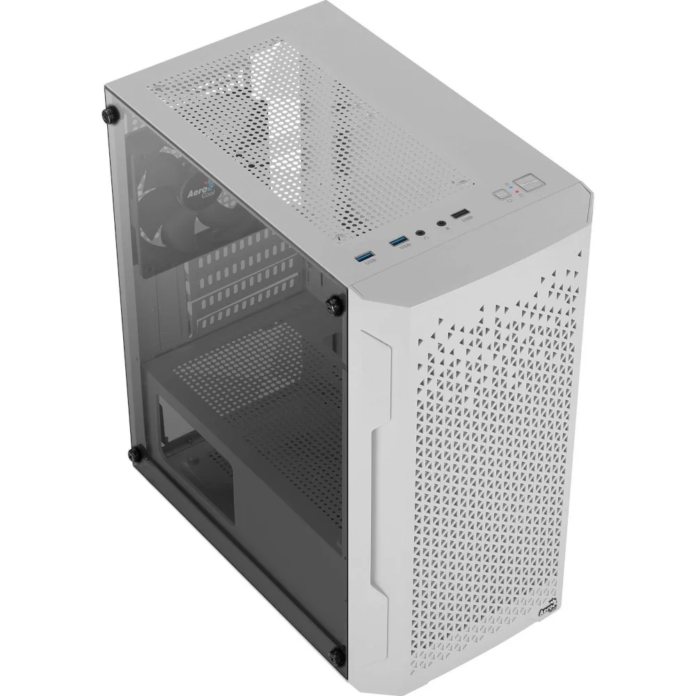Imagem 5 de 5 do produto Gabinete Gamer Aero Cool Trinity Mini V1, Mini Tower, Vidro Temperado Black, Micro Atx, Sem Fonte, Com 1 Fan - Mini-g-bk