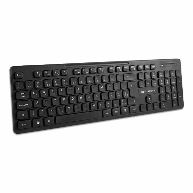 Imagem 2 de 5 do produto Kit teclado e mouse C3tech, sem fio, preto -  K-w20bk
