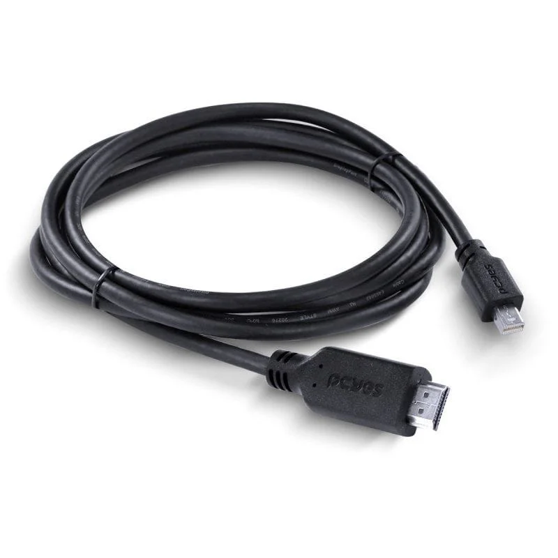 Imagem 4 de 5 do produto Cabo Mini Displayport Macho para Hdmi 2.0 Macho 2 Metros - Pmdph4k-2