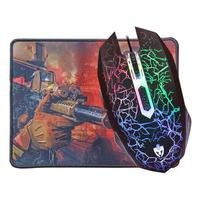MOUSE GAMER EVOLUT RAYDEN EG-104RB 2400DPI + MOUSE PAD GAMER EVOLUT EG-401RD SPEED BORDA COSTURADA Descubra o mouse gamer EVOLUT RAYDEN EG-104 com efe
