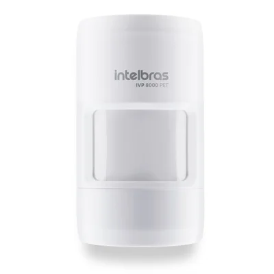 Sensor de Presença Intelbras Infravermelho, Detecção Até 12M, Passivo, Sem Fio, Pet Immunity 20Kg, Uso Interno - IVP 8000 PET