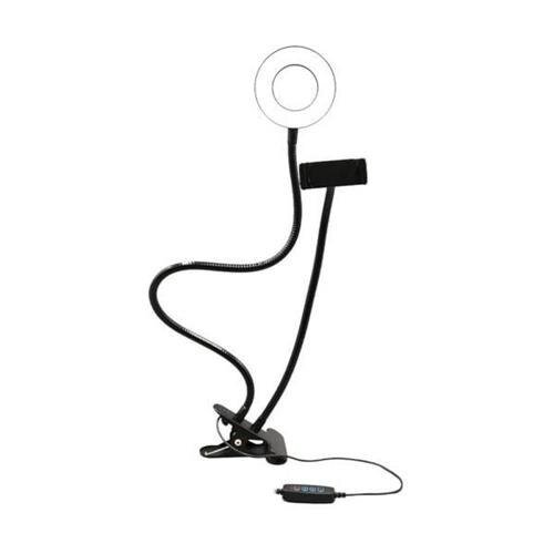 Suporte Tipo Ring Light Ajustavel, Com Clip Fixador, Usb, Ac369