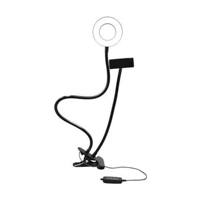 Suporte Tipo Ring Light Ajustavel, Com Clip Fixador, Usb, Ac369