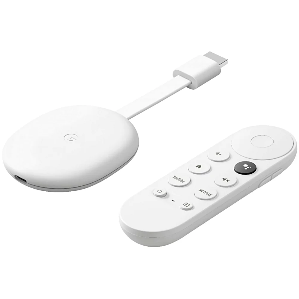 Chromecast 4 Google WIFI HDMI 4K Branco KaBuM
