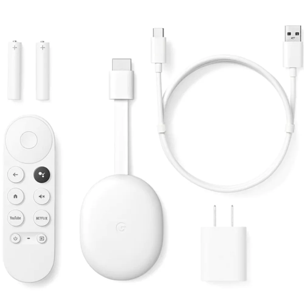 Chromecast 4 Google WIFI HDMI 4K Branco KaBuM
