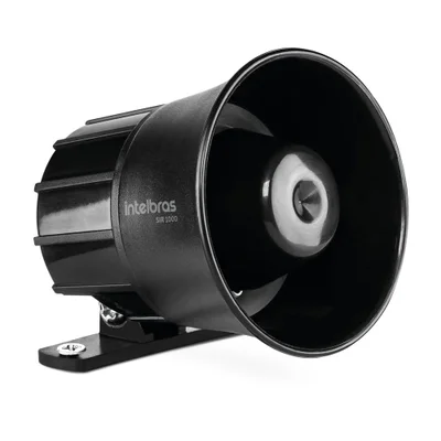 Sirene Piezo Alarme E Cerca 9 A 15 Vdc 105db Sir 1000 Preto Intelbras